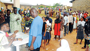 Voters on queue