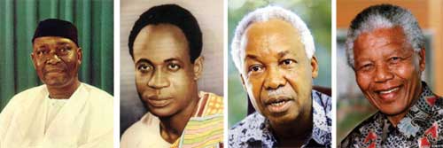 Azikiwe, Nkrumah, Nyerere and Mandela