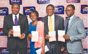 From left: Ettah; Elemide; UAC Nigeria Executive Director (Corporate Services), Joe Dada; and Chief Finance Officer, Abdul Bello; at the event.