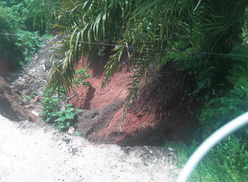 The erosion site