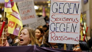 Women protest against sexual harassent New Year's Eve in Cologne