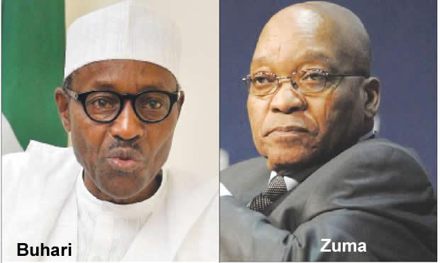 Presidents Buhari and Zuma