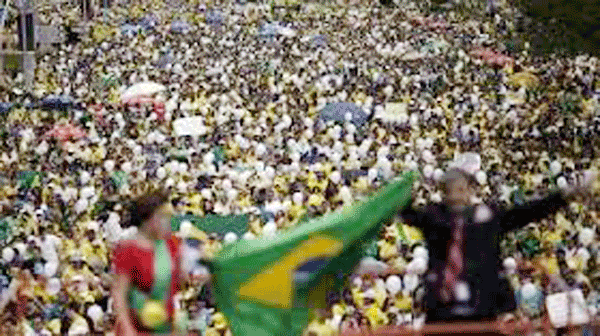 Anti-Dilma Rousseff protesters in Brazil
