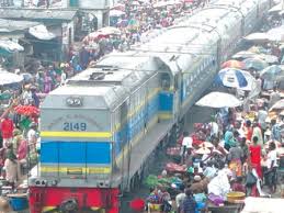 Lagos train in motion