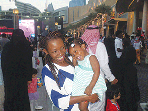 MorireOluwa and her mother in Dubai