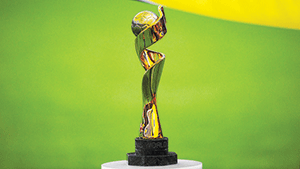The-FIFA-Women's-football-World-Cup-trophy-at-stake