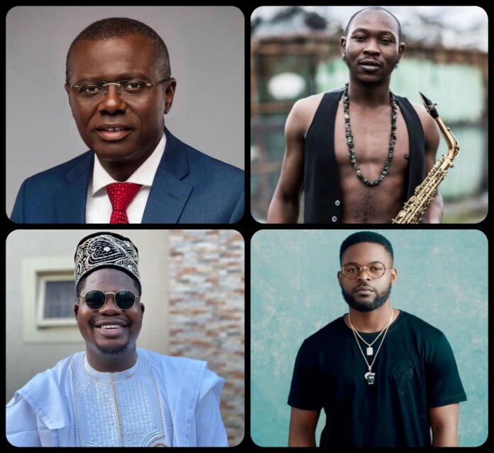 Endsars Sanwo Olu Urges Falz Mr Macaroni Seun Kuti To Walk With Him For Peace Theniche