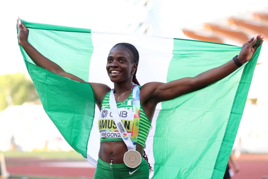 On the Podium with Tobi Amusan